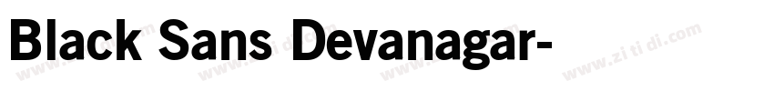 Black Sans Devanagar字体转换